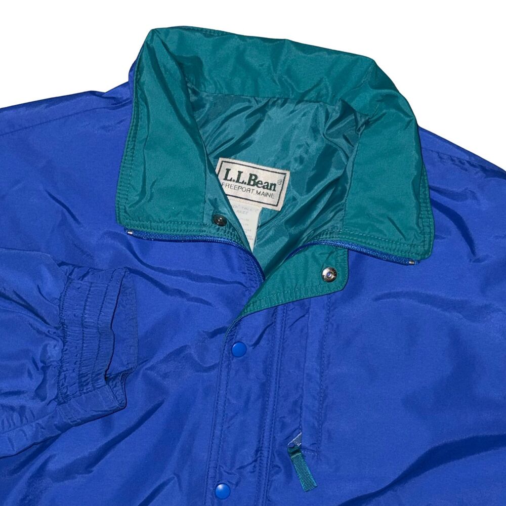 Vintage LL Bean Jacket Coat Mens XLT Tall Blue Full Zip Insulated Gore-Tex USA